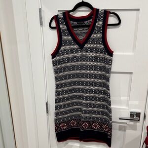 Brooks Brothers Navy and Red Knit Sweater